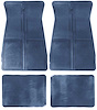 CM65106 1973-87 GM, Rubber Floor Mat Set, With GM Logo, Factory Style, Set of 4, Dark Blue - image 1
