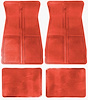 CM65107 1973-87 GM; Rubber Floor Mat Set; With GM Logo; Factory Style; Set of 4; Red - image 1