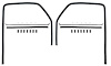 CR1055 1947-50 Chevrolet, GMC Truck; Windowfelt Glass Run Set, without Division Bar; 6 Piece - image 1