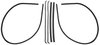 CR1055 1947-50 Chevrolet, GMC Truck; Windowfelt Glass Run Set, without Division Bar; 6 Piece - image 2