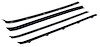 CR1107 1973-76 GM Truck Beltline Weatherstrip, Door Windowfelt, Antirattle Seal, Inner/Outer, 4 Piece Set