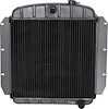 CRD1584S Radiator 1955-59 Chevrolet Truck L6 With MT 4 Row Copper/Brass (19-7/8" x 21-3/8" x 2-5/8" Core) - image 1
