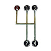 CS6611 1966-67 Impala SS; Console Shift Pattern Emblem; with 4/Speed - image 1