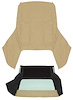 CT131215 1961-64 GM B-Body; Convertible Top Kit; With Glass Rear Window; Pinpoint Vinyl; Buckskin - image 1