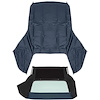 CT133233 1965-66 GM B-Body; Convertible Top Kit; With Glass Rear Window; Pinpoint Vinyl; Black - image 1