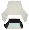 CT140221 1967-70 GM B-Body; Convertible Top Kit; With Glass Window; Pinpoint Vinyl; White - image 1