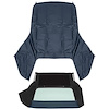 CT140233 1967-70 GM B-Body; Convertible Top Kit; With Glass Window; Pinpoint Vinyl; Black - image 1