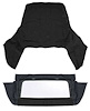 CT144133 1971-76 GM B-Body; Convertible Top Kit; With Plastic Window; With Zipper; Vinyl; Black - image 1