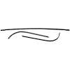 CTS6870A 1968 Chevelle, GM Mid Size, Convertible Top Rear Tack Strip Bow Set, Tacking Rail, Trimstick, 3-Piece - image 1