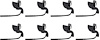 CX1909 1967-68 Chevy, GMC Pickup, Suburban; Tail Lamp Molding Clip Set; 8 Piece Set
