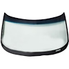 DW1112T Front Windshield Glass; 1991-96 Chevrolet Corvette; Coupe or Convertible; Solar Tint; With Upper Shaded Band - image 1