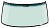DW1518 2000-2004 Mustang; Front Windshield Glass; Convertible; Tinted; with Third Visor Frit - image 1