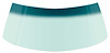 DW669T 1966-70 Riviera, Eldorado, Toronado; Front Windshield Glass; 2 Door, Hardtop; Tinted with Blue/Green Upper Shade Band; wi - image 1