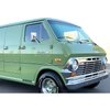 DW707T 1968-74 Ford Econoline Van; Front Windshield Glass; Light Green Tint; with Blue/Green Upper Shaded Band - image 2
