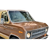 DW837T 1975-91 Ford Econoline Van; Front Windshield Glass; Light Green Tint; with Blue/Green Upper Shaded Band - image 1