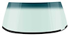 DW889T 1978-85 GM A/G-Body Sedan/Wagon Windshield; Light Green Tint; With Blue Green Shade; With Antenna - image 1