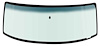 DW910T 1980-86 Ford Pickup, Bronco, Super Duty; Front Windshield Glass; with Mirror Bracket; Light Green Tint; Blue/Green Upper  - image 1