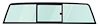DY90007T 1973-91 Chevy, GMC Pickup Truck; Rear Sliding Glass Window; Three Panel Design; Light Green Tint - image 1
