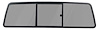 DY90035Y 1973-97 Ford F100, F150, F250, F350 Pickup Truck; Rear Window Sliding Glass; Three-Panel; Dark Limo Privacy Tint - image 1
