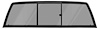 DY90096Y 1999-2013 Silverado, Sierra C/K Pickup Truck; Back Sliding Window Glass; 3-Panel; Dark Limo Privacy Tint; (GMT800, 880, - image 1