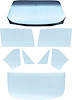 E350C Glass Kit 1967 Chevy Camaro, Pontiac Firebird Coupe [Clear Glass] - image 1