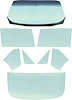 E350T 8-Piece Glass Kit 1967 Camaro/Firebird Coupe; Light Green Tint - image 1