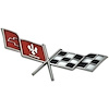 EM10040 1977-79 Chevrolet Corvette; Crossed Flags Emblem; Front Fender - image 1