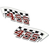 EM1006Z 1959-77 Various Pontiac Models including Bonneville, Catalina, Ventura; 455 Flags Emblem; Fender; Pair - image 1