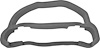F12348 1969 Pontiac Firebird; Ram Air; Upper Hood Pan Foam Seal; For Formula 400 Hood Only - image 1