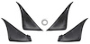 F15527 Side Spoiler Kit 1979-81 Pontiac Trans AM; Front and Rear; Urethane; With Mounting Studs; 4-Pieces - image 1