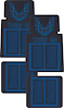 F74008 1969-92 Pontiac Trans Am; Floor Mats; Blue; Front and Rear; 4 Piece Set - image 1