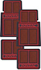 F76502 1964-92 Pontiac; Floor Mat Set; Front and Rear; Red; 4 Piece Set - image 1