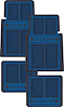 F76508 1964-92 Pontiac Carpet Floor Mat Set; Blue / Black; 4 Piece Set