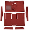 F9161002 1960-65 Falcon/Comet 2-Door Sedan/Ranchero L6 w/ Floor Shift; Cut & Sewn; Loop Carpet; Kit; Red - image 1