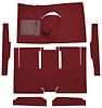 F9161015 1960-65 Falcon/Comet 2-Door Sedan/Ranchero L6 w/ Floor Shift; Cut & Sewn; Loop Carpet; Kit; Maroon - image 1