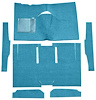 F9161204 1960-65 Falcon/Comet 2-Door Sedan/Ranchero w/ Column Shift; Cut & Sewn; Loop Carpet; Kit; Bright Blue - image 1