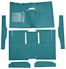 F9161206 1960-65 Falcon/Comet 2-Door Sedan/Ranchero w/ Column Shift; Cut & Sewn; Loop Carpet; Kit; Aqua - image 1