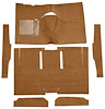 F9161218 1960-65 Falcon/Comet 2-Door Sedan/Ranchero w/ Column Shift; Cut & Sewn; Loop Carpet; Kit; Dark Saddle - image 1