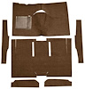 F9161230 1960-65 Falcon/Comet 2-Door Sedan/Ranchero w/ Column Shift; Cut & Sewn; Loop Carpet; Kit; Dark Brown - image 1