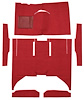 F9161602 1960-65 Falcon/Comet 4-Door Sedan w/ Column Shift Cut & Sewn; Loop Carpet; Kit; Red - image 1