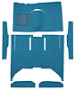 F9161604 1960-65 Falcon/Comet 4-Door Sedan w/ Column Shift Cut & Sewn; Loop Carpet; Kit; Bright Blue - image 1