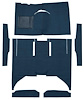F9161612 1960-65 Falcon/Comet 4-Door Sedan w/ Column Shift Cut & Sewn; Loop Carpet; Kit; Dark Blue - image 1