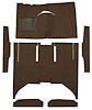 F9161630 1960-65 Falcon/Comet 4-Door Sedan w/ Column Shift Cut & Sewn; Loop Carpet; Kit; Dark Brown - image 1