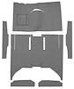 F9161647 1960-65 Falcon/Comet 4-Door Sedan w/ Column Shift Cut & Sewn; Loop Carpet; Kit; Gunmetal Gray - image 1