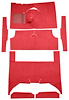F9161702 1960-65 Falcon/Comet 4-Door Wagon L6 w/ Floor Shift; Cut & Sewn; Loop Carpet; Kit; Red - image 1