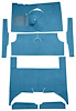 F9161704 1960-65 Falcon/Comet 4-Door Wagon L6 w/ Floor Shift; Cut & Sewn; Loop Carpet; Kit; Bright Blue - image 1