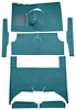 F9161706 1960-65 Falcon/Comet 4-Door Wagon L6 w/ Floor Shift; Cut & Sewn; Loop Carpet; Kit; Aqua - image 1