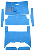 F9161762 1960-65 Falcon/Comet 4-Door Wagon L6 w/ Floor Shift; Cut & Sewn; Loop Carpet; Kit; Blue - image 1