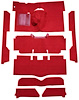 F9161802 1963-65 Falcon/Comet Convertible L6 w/ Floor Shift; Cut & Sewn; Loop Carpet; Kit; Red - image 1