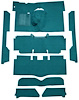 F9161806 1963-65 Falcon/Comet Convertible L6 w/ Floor Shift; Cut & Sewn; Loop Carpet; Kit; Aqua - image 1